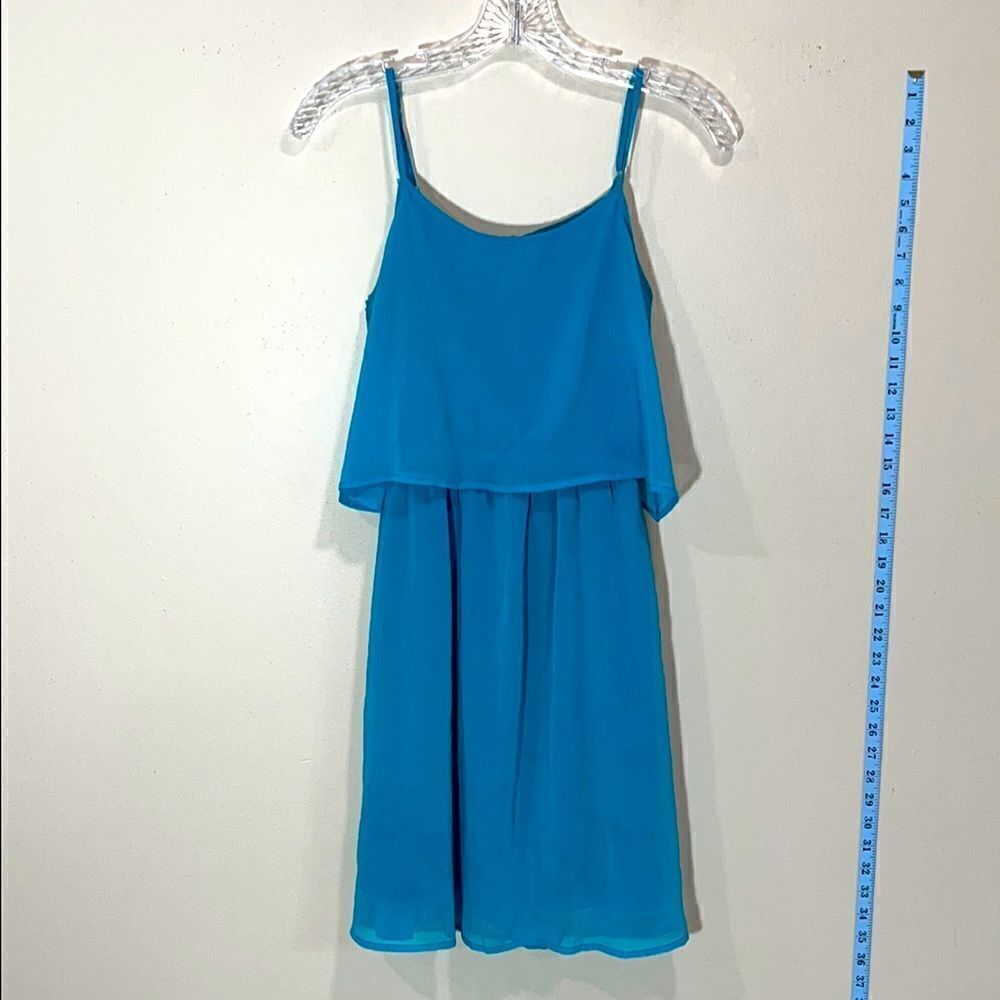 Sexy Teal Blue Sleeveless Mini Dress By YA Los Angeles. Size Small.
